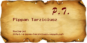 Pippan Tarziciusz névjegykártya